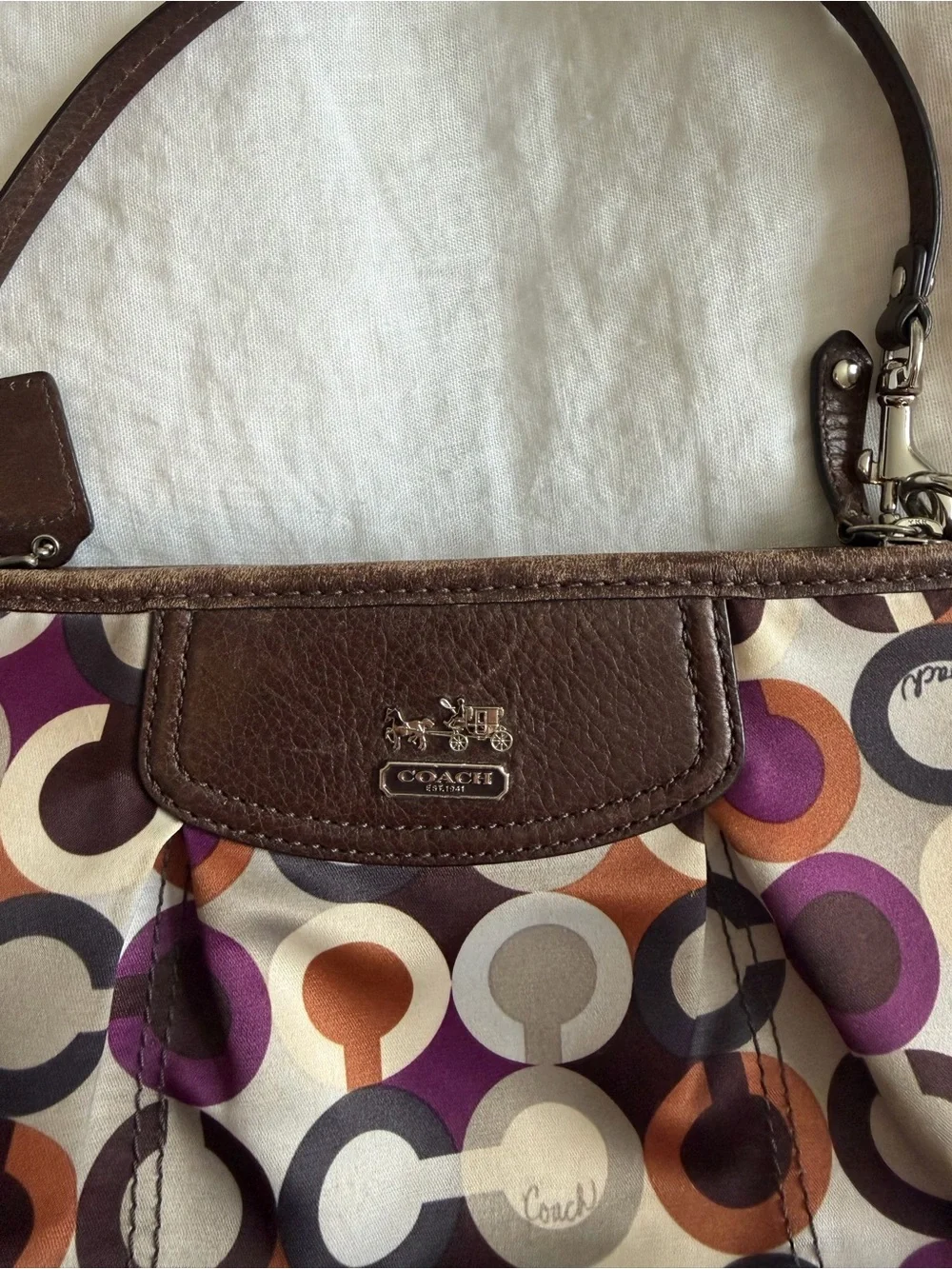 Vintage Y2K Coach Mini Purse Brown & Purple